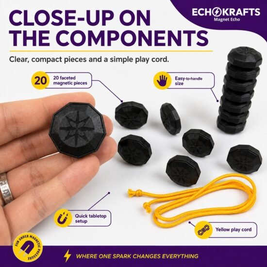 ECHOKRAFTS Magnet ECHO Magnetic Chess Game with String, Strategy Board Game, Ages 8+