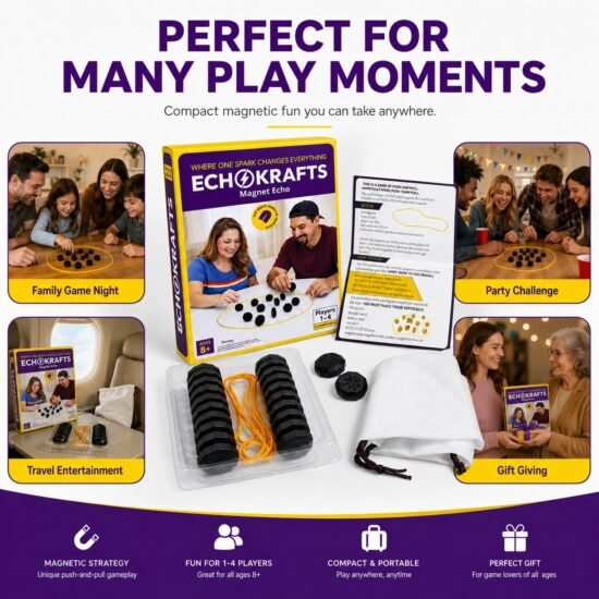 ECHOKRAFTS Magnet ECHO Magnetic Chess Game with String, Strategy Board Game, Ages 8+