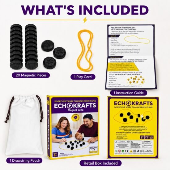 ECHOKRAFTS Magnet ECHO Magnetic Chess Game with String, Strategy Board Game, Ages 8+