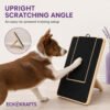 Dog Nail Scratch Board Wooden – Foldable Stand with 2 Extra self adhesive Sheets