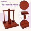 ECHOKRAFTS Wooden Dual Spindle Yarn Holder, Double Yarn Dispenser for Knitting and Crochet